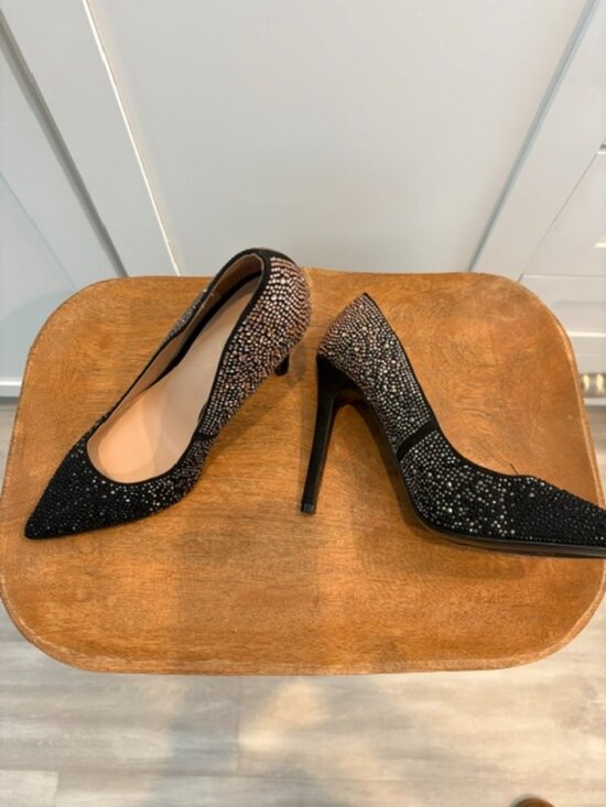 Aldo Shoes - ALDO Black rhinestone Pointed-Toe Stiletto Pumps 7M NWOB